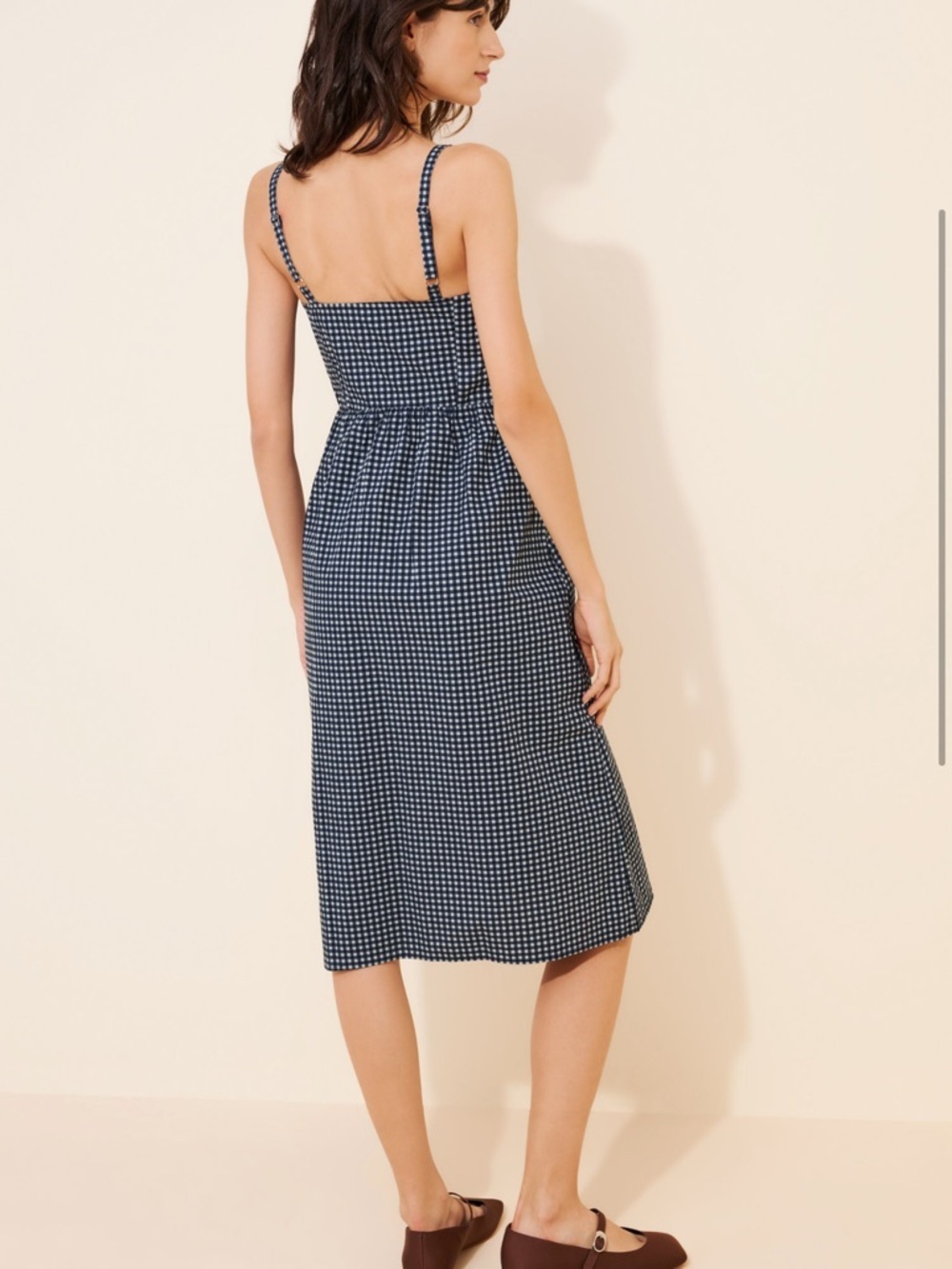NWOT Urban Outfitters Motel Sloane Gingham Bow Detail Midi Dress CottageCore - Picture 5 of 10